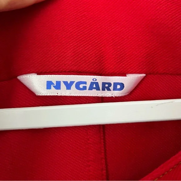 Nygard Red Moto Peplum Vest Gold Zippers Med - Picture 10 of 12